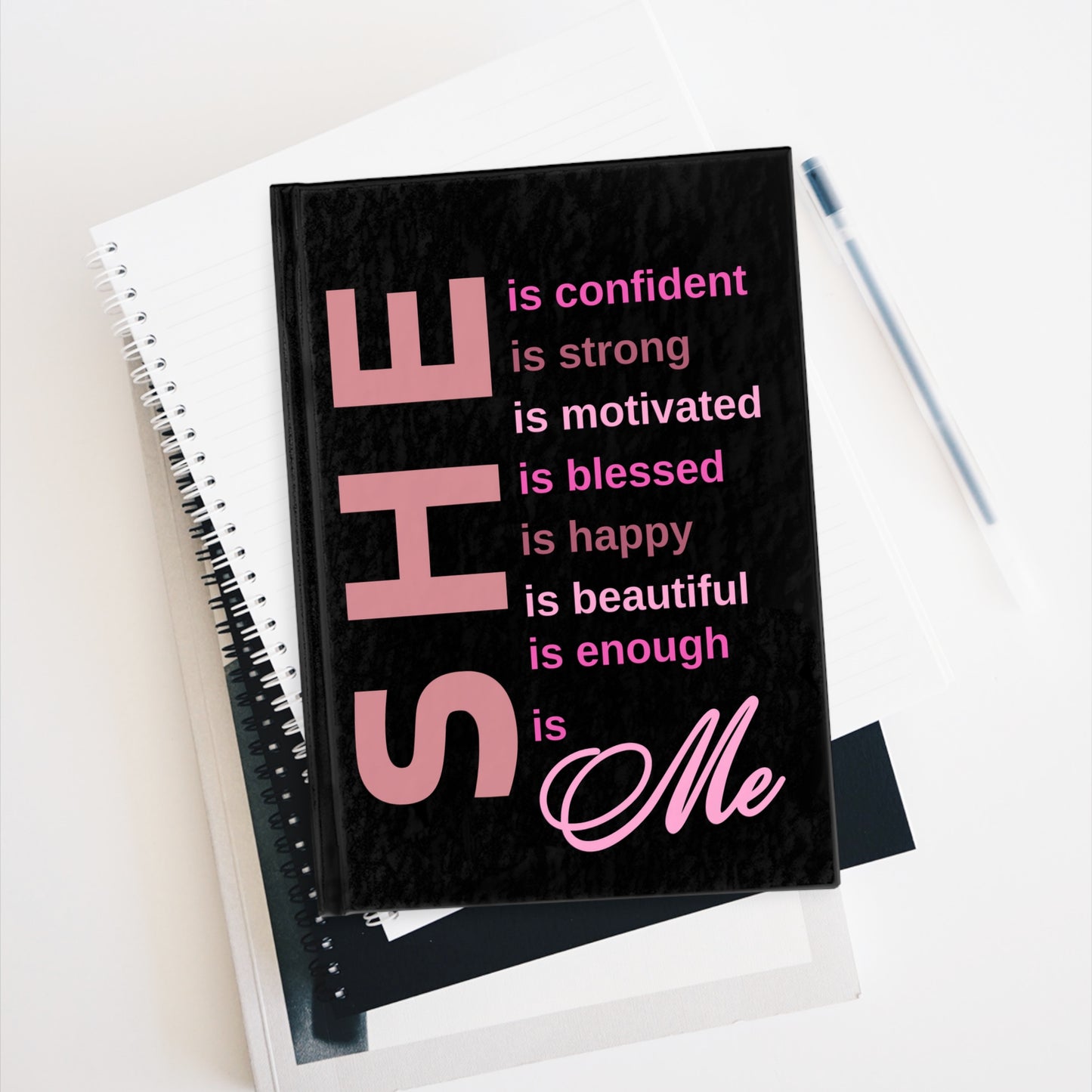She Is Me Journal - Ruled Line Pages