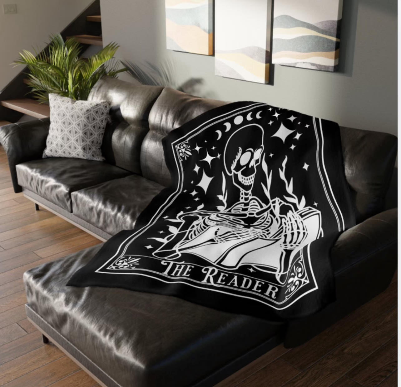 The Reader | Halloween Blanket | Cozy Fleece