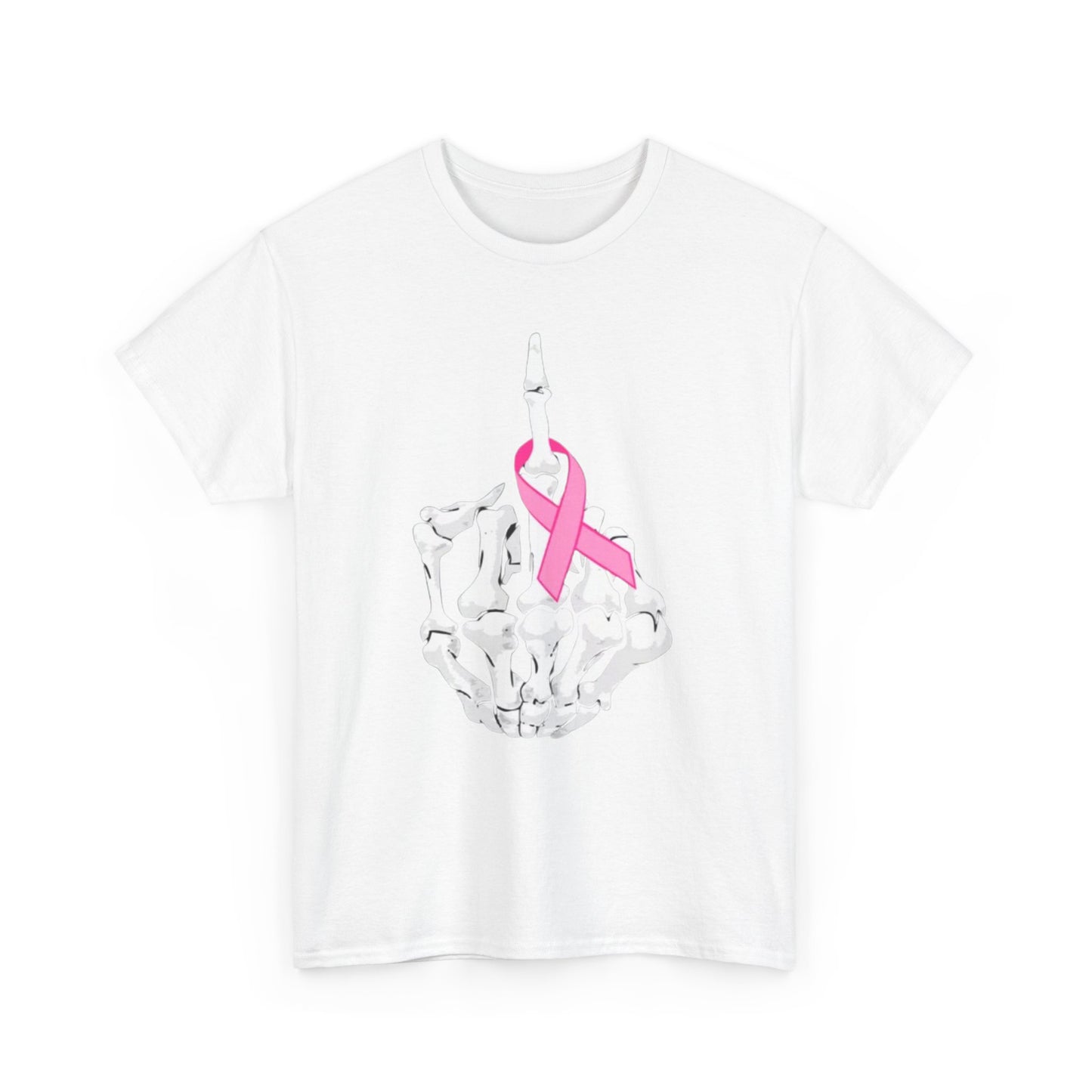 Skeleton Hand | Breast Cancer Awareness | Spooky Halloween Heavy Cotton Tee