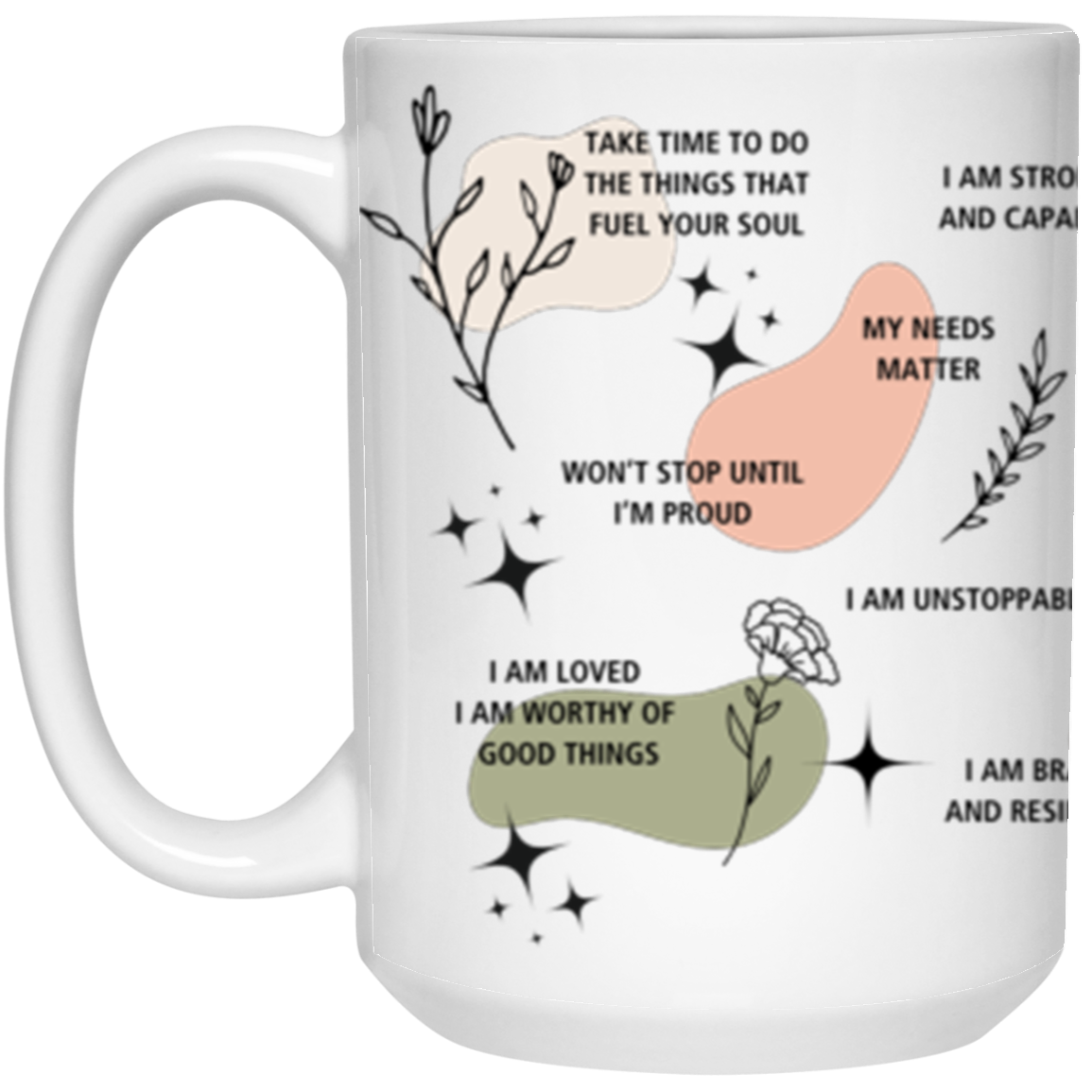 Daily Reminders | Positive Affirmations | 11oz or 15oz White Mug