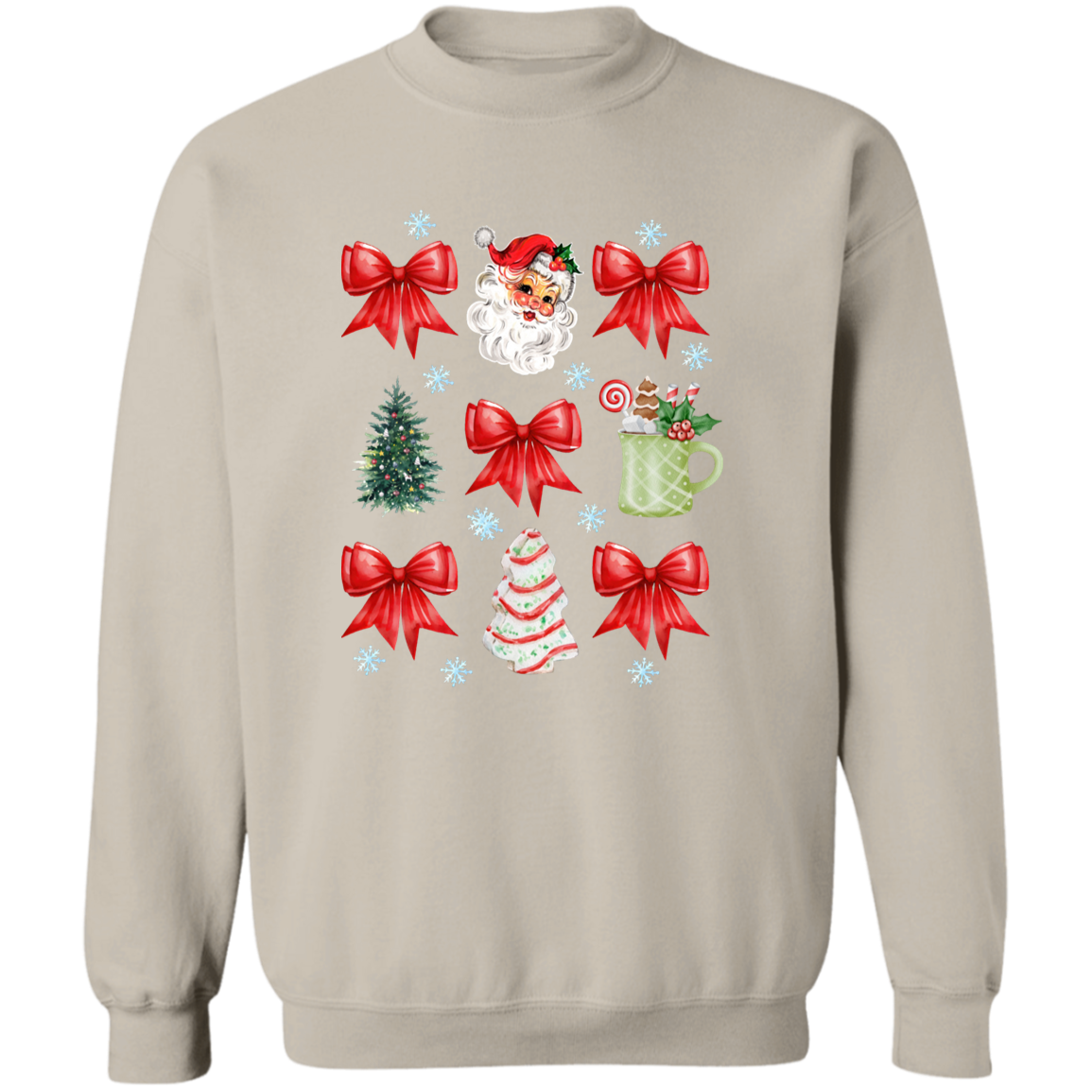 Coquette Bow Red Ribbon Santa T-Shirt / Sweatshirt