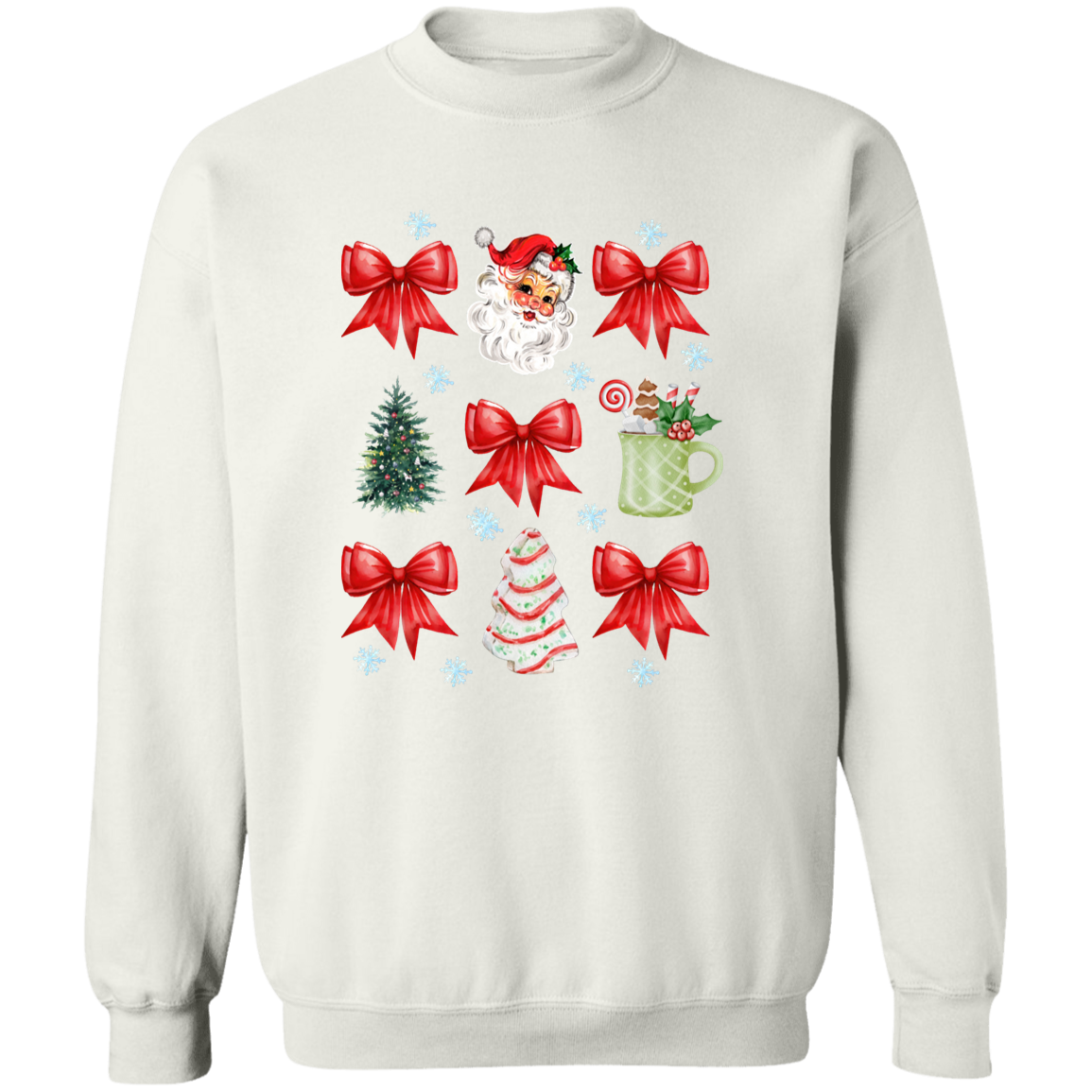 Coquette Bow Red Ribbon Santa T-Shirt / Sweatshirt