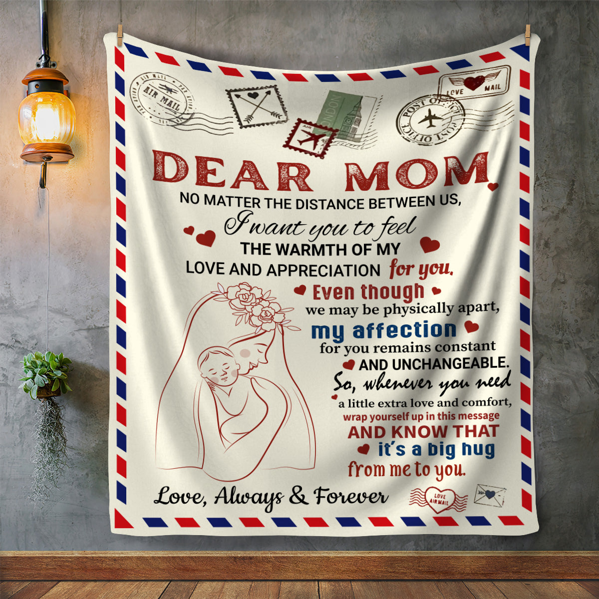 Dear Mom | Love And Appreciation | Cozy Premium Sherpa Blanket | 50x60