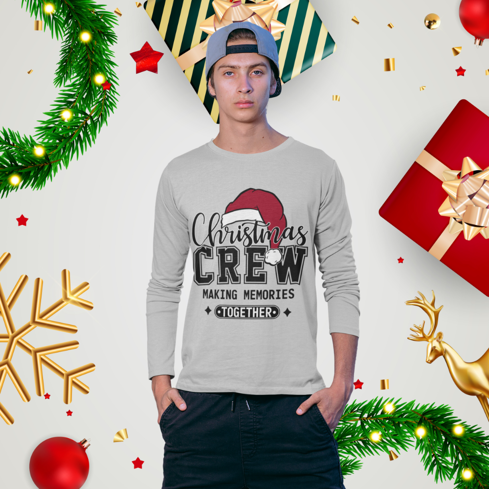 Christmas Crew Sweatshirt or Long Sleeve T-Shirt | Holiday Family Outfit | Making Memories Together