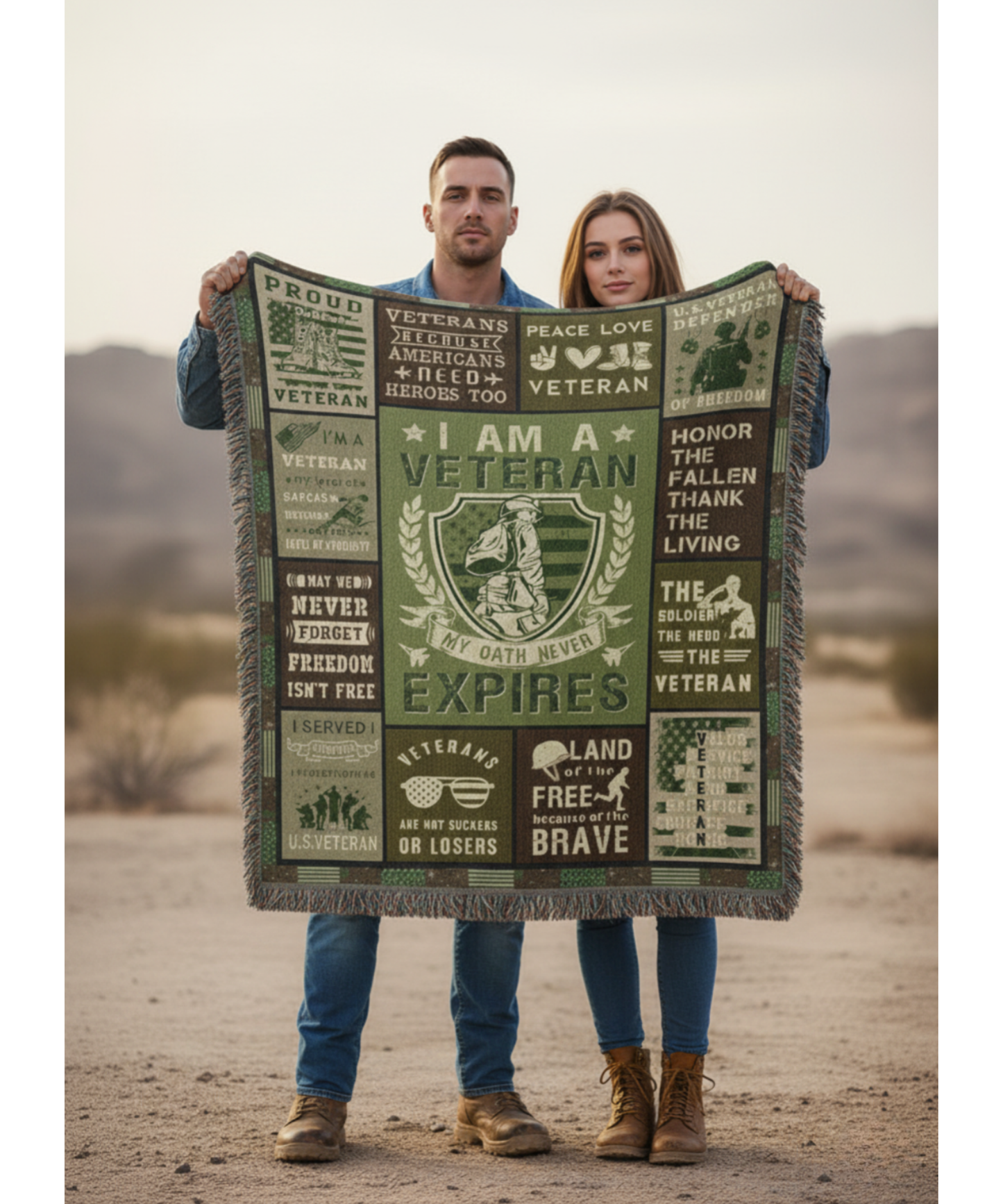 Veterans Honor Woven Tribute Blanket | Heirloom-Style Throw