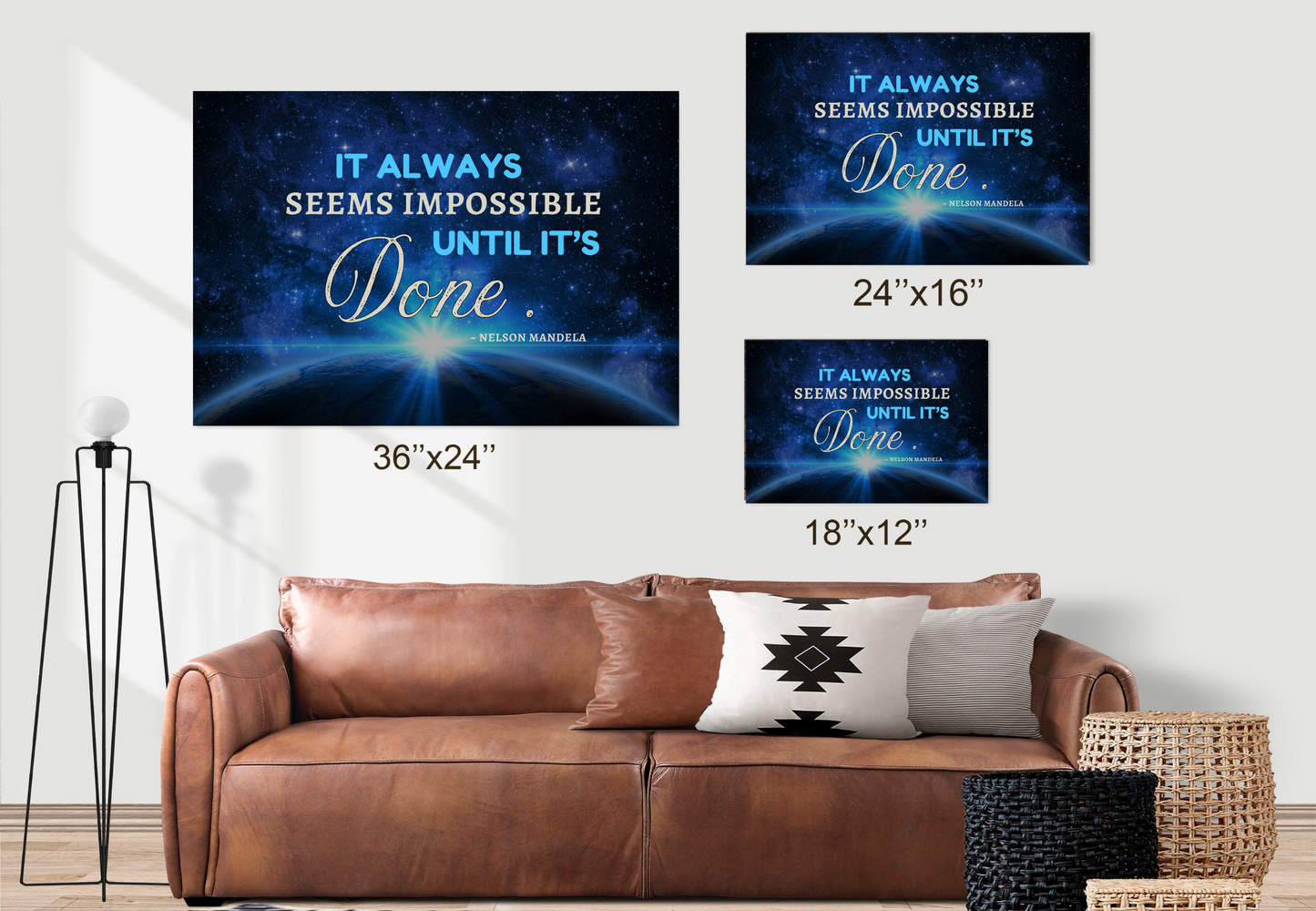 It Always Seems Impossible | Landscape Canvas | Full Gallery Wrapped