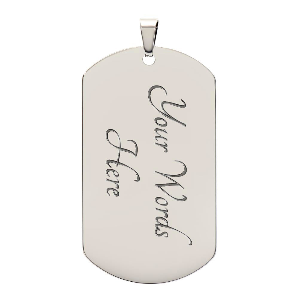 I F'king Love You Dog Tag | Men's Necklace with Playful Message
