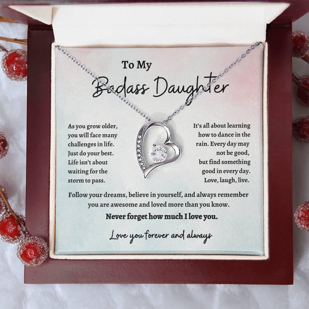 To My Badass Daughter | Forever Love | Necklace
