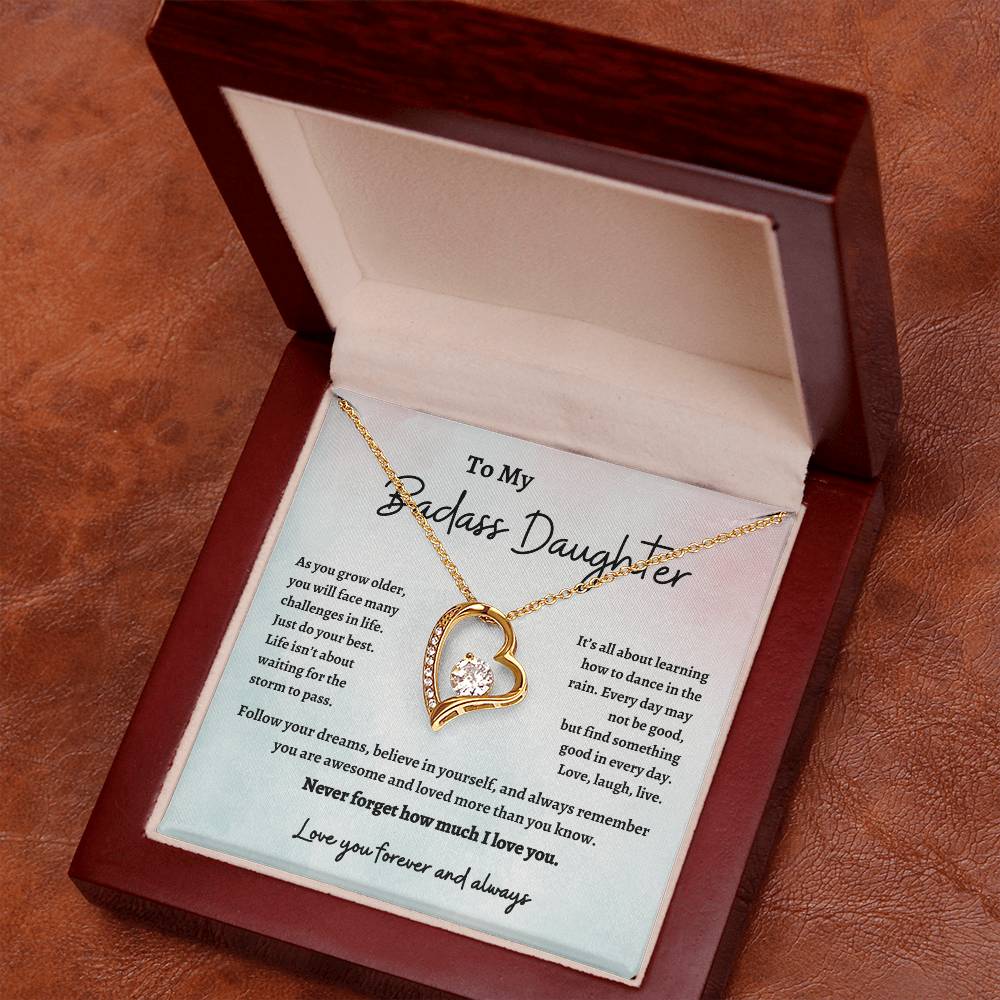 To My Badass Daughter | Forever Love | Necklace