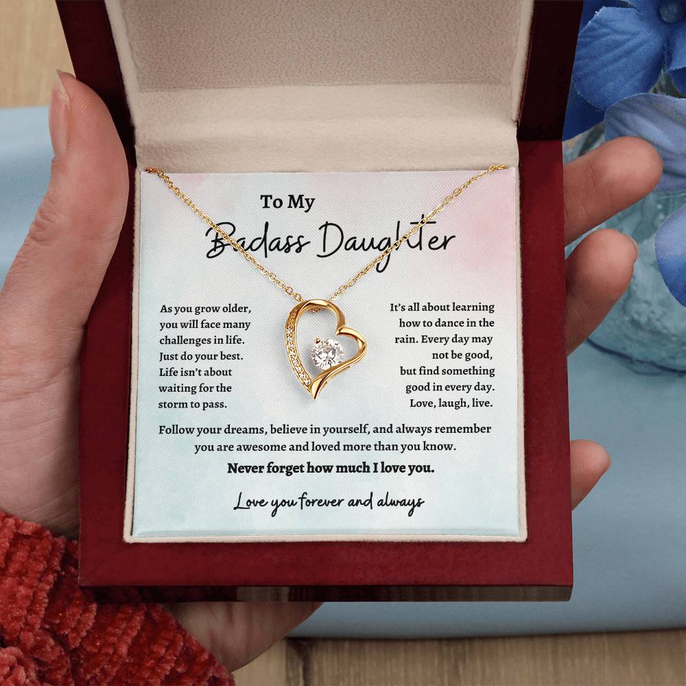 To My Badass Daughter | Forever Love | Necklace