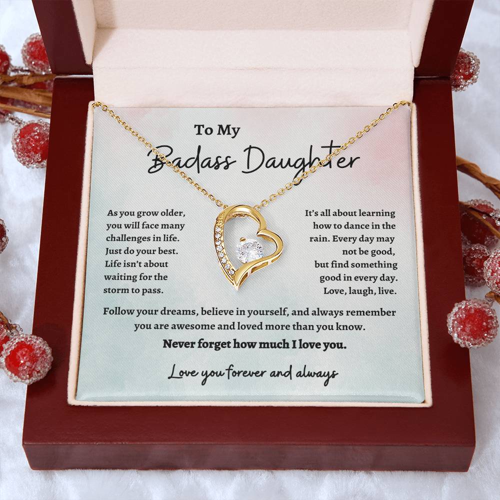 To My Badass Daughter | Forever Love | Necklace