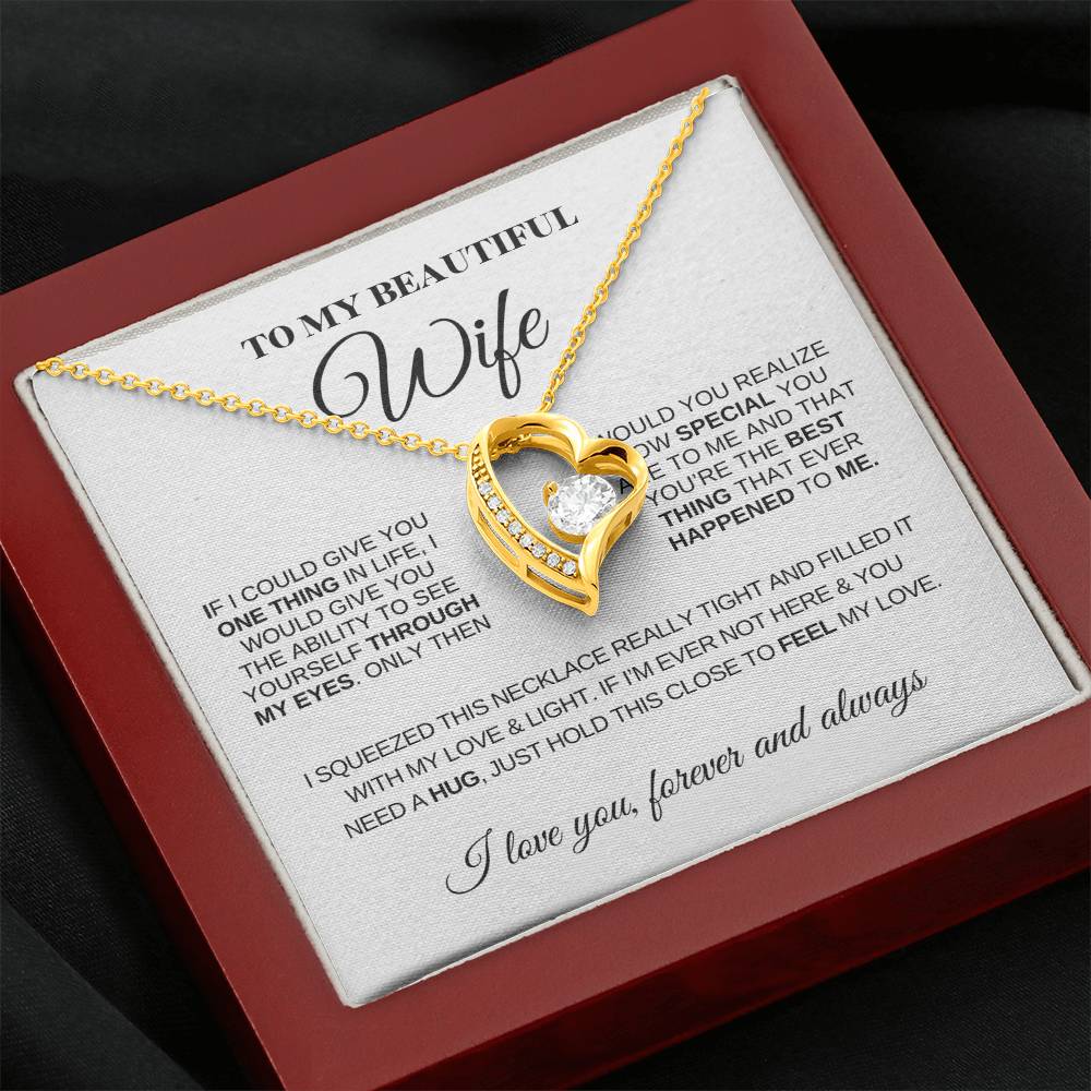 To My Beautiful Wife | Forever Love Necklace