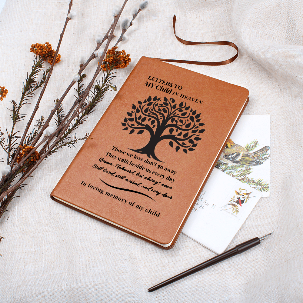 Letters To My Child in Heaven | Vegan Leather Journal | Sympathy Gift | Remembrance Keepsake