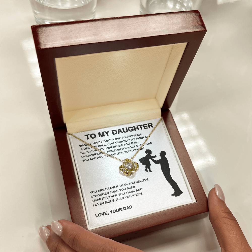To My Daughter From Dad | Love Knot Necklace
