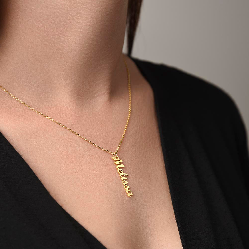 My Beautiful Daughter Vertical Name Necklace | Personalized Gift
