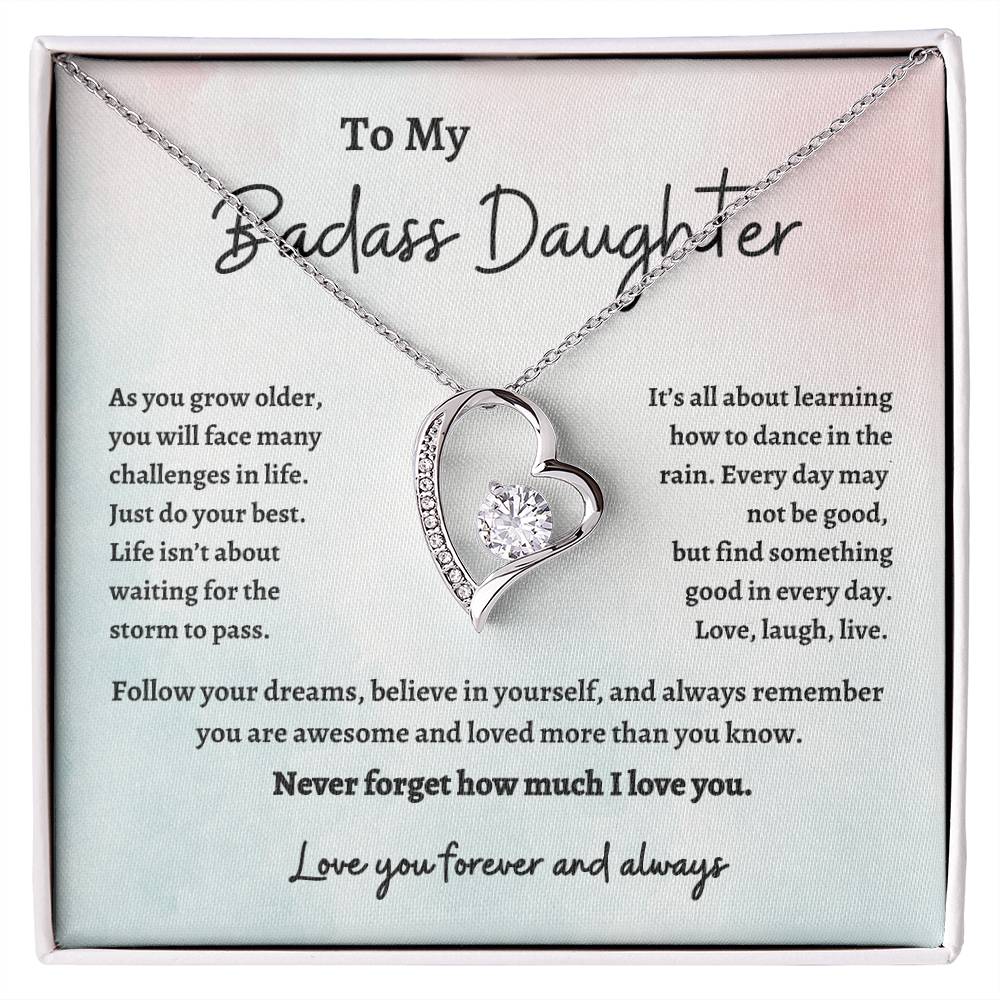 To My Badass Daughter | Forever Love | Necklace