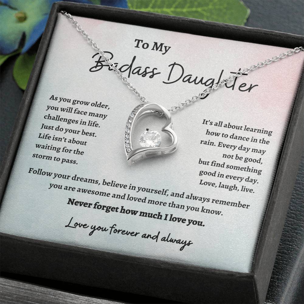 To My Badass Daughter | Forever Love | Necklace