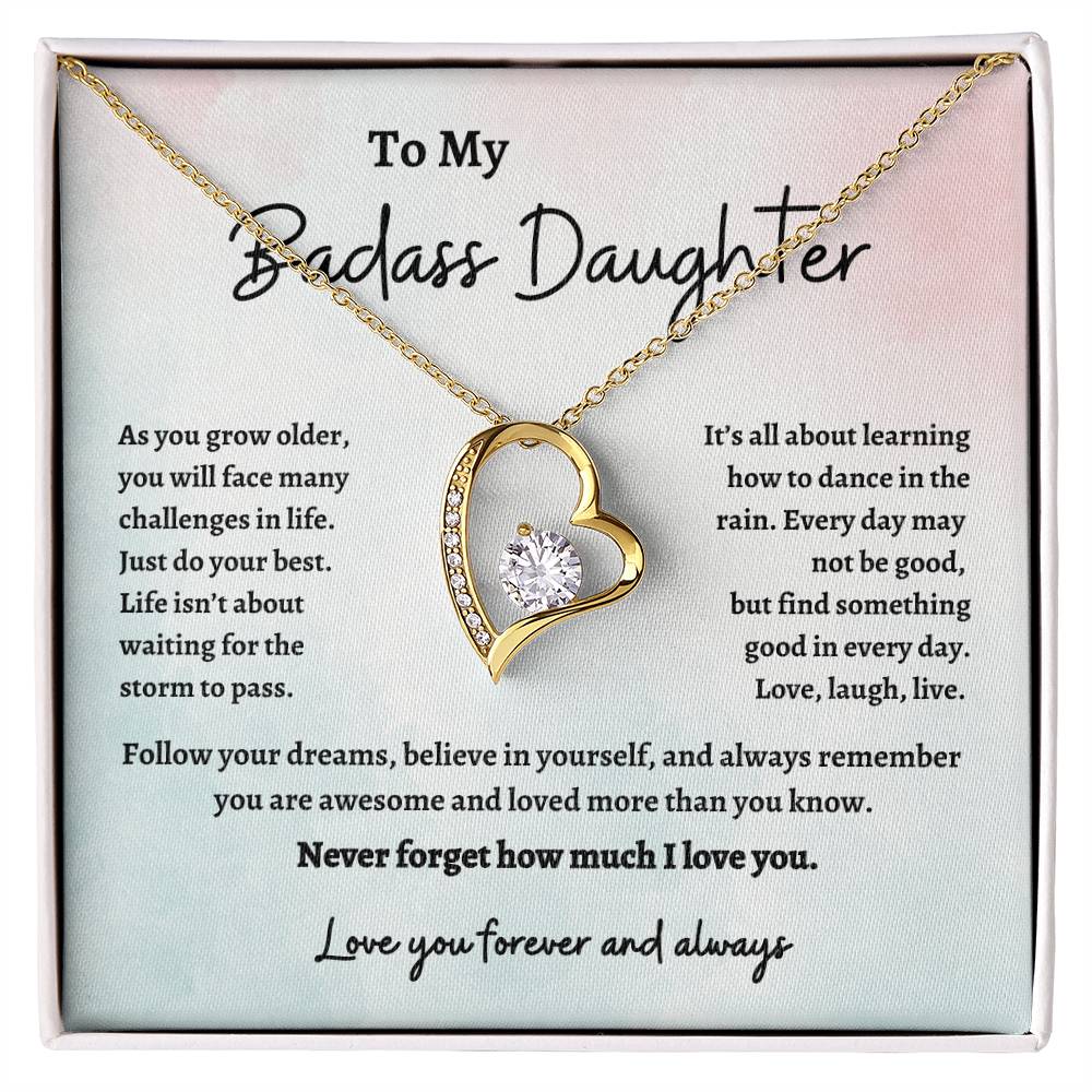 To My Badass Daughter | Forever Love | Necklace