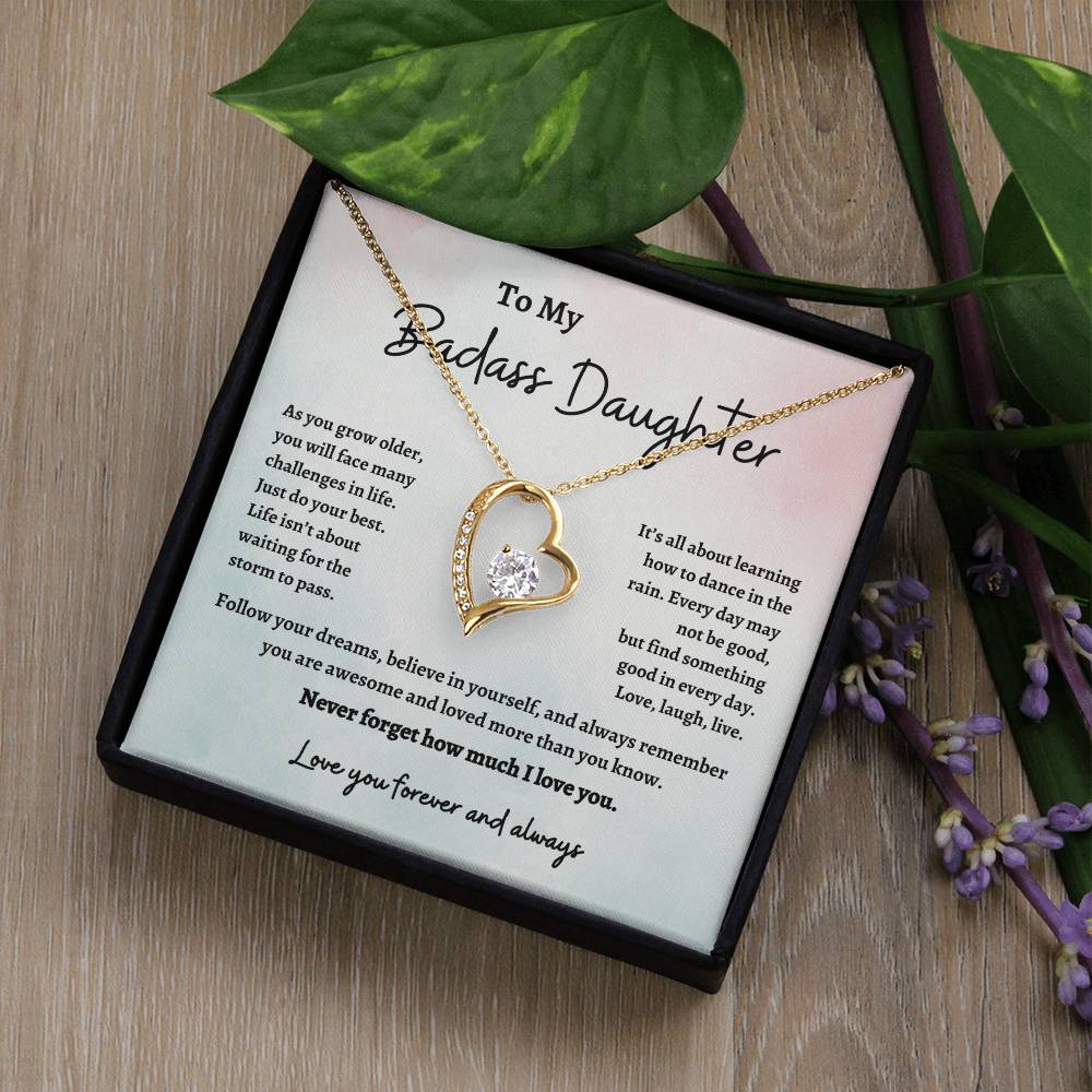 To My Badass Daughter | Forever Love | Necklace