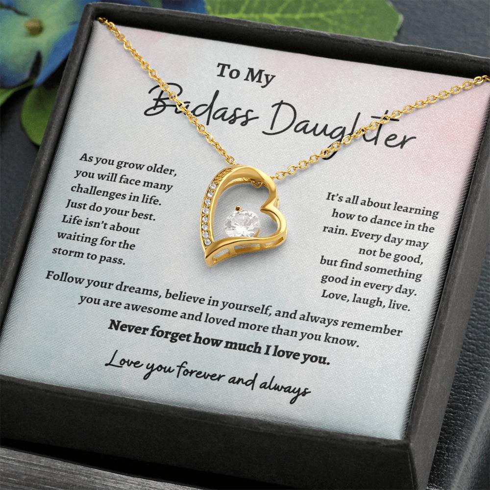 To My Badass Daughter | Forever Love | Necklace