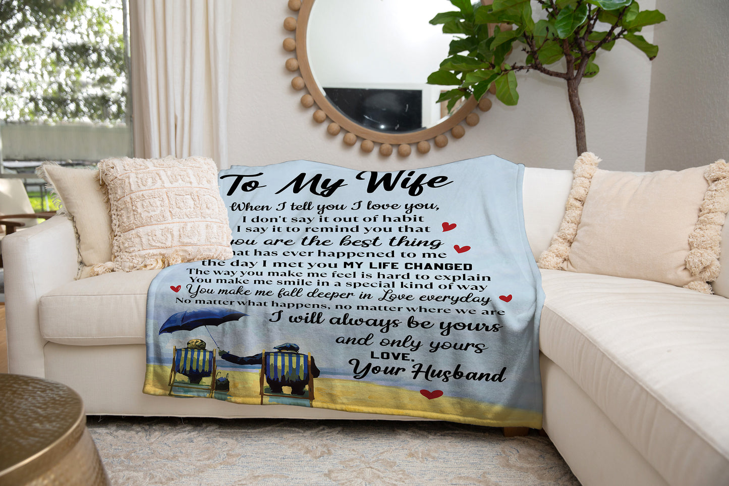 To My Wife | The Best Thing That's Happened To Me | Premium Sherpa Blanket | 50x60