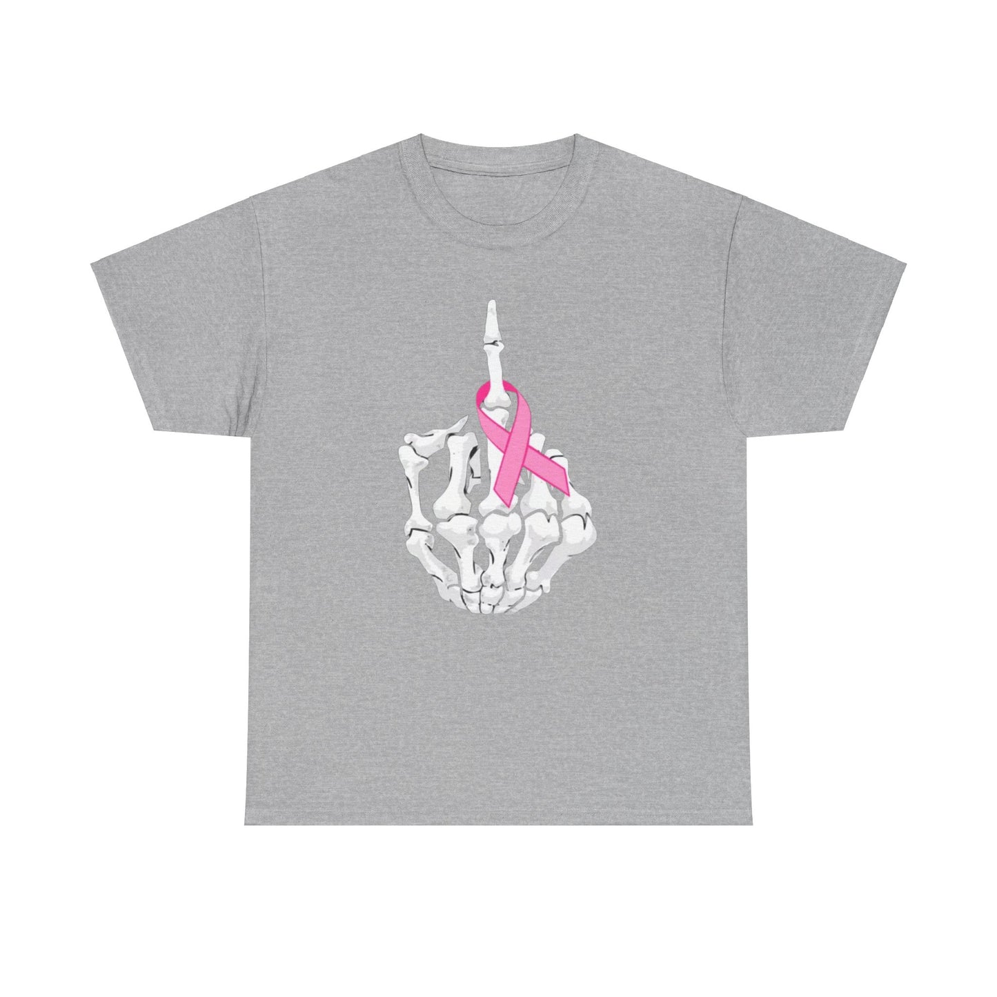 Skeleton Hand | Breast Cancer Awareness | Spooky Halloween Heavy Cotton Tee