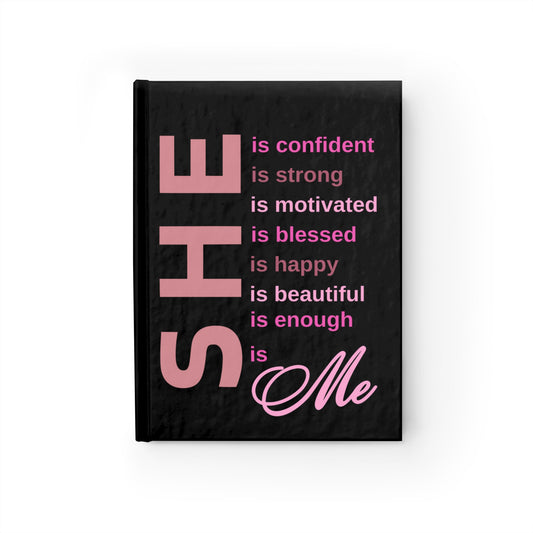 She Is Me Journal - Ruled Line Pages