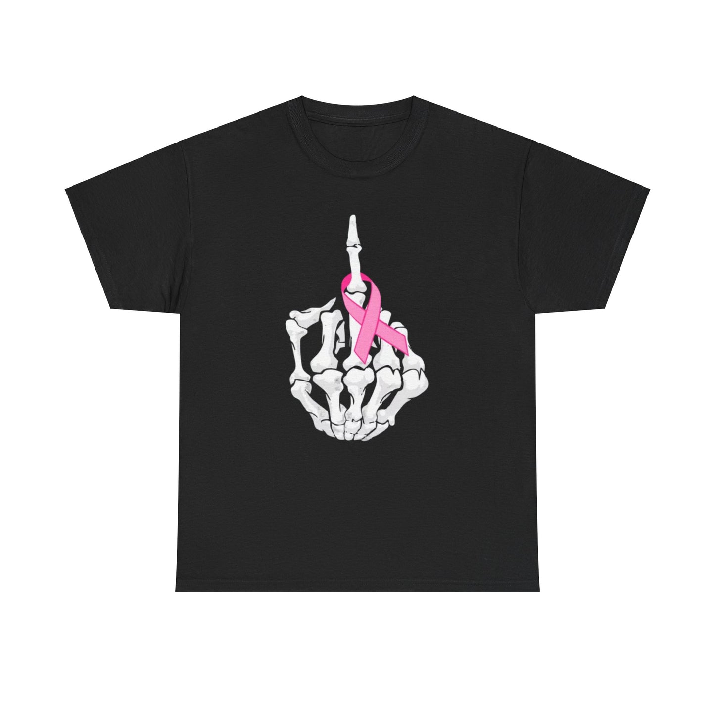 Skeleton Hand | Breast Cancer Awareness | Spooky Halloween Heavy Cotton Tee