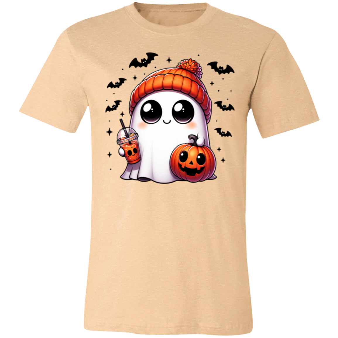 Happy Ghost | Jersey Short-Sleeve T-Shirt | Halloween