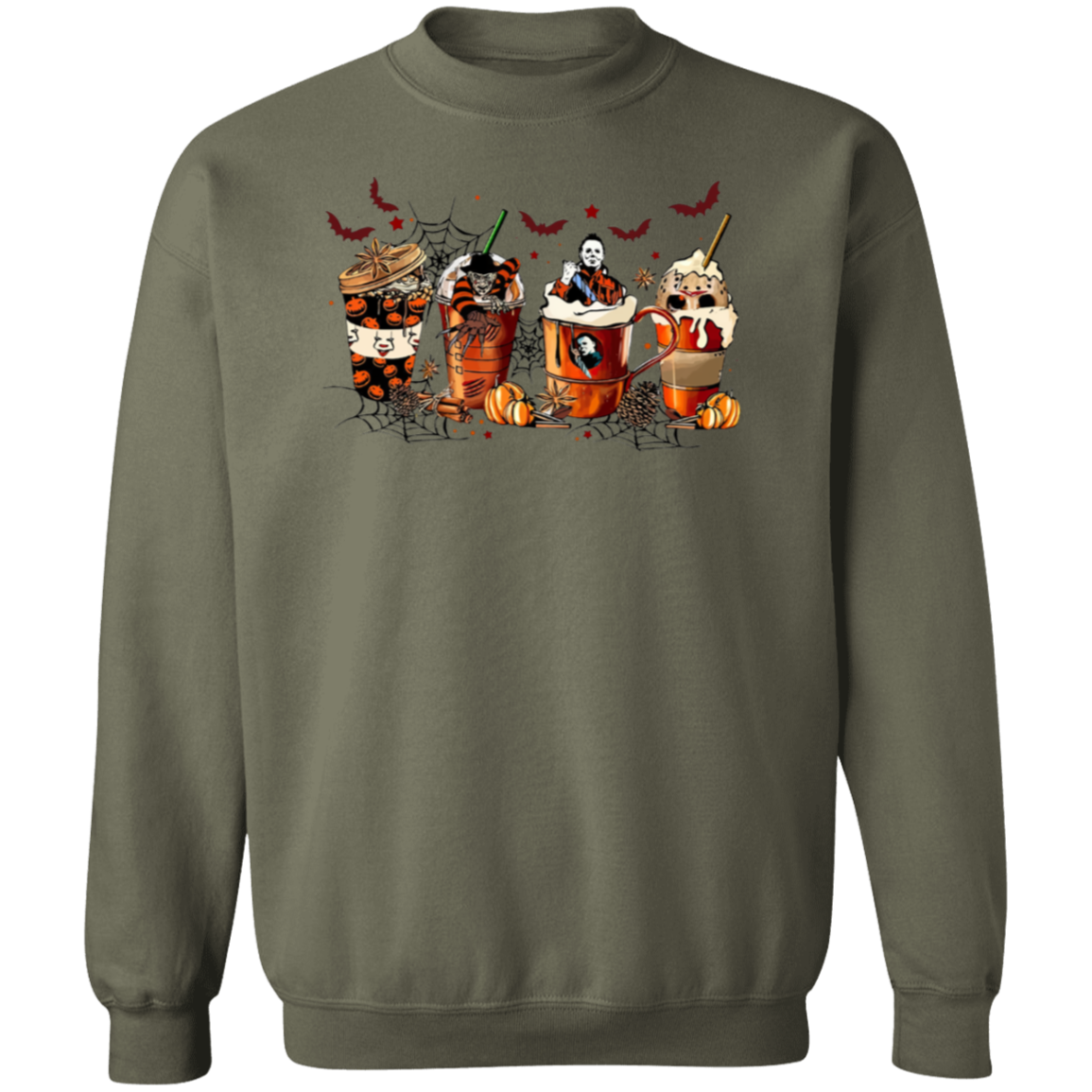 Spooky Halloween Drinks | Crewneck Pullover Sweatshirt