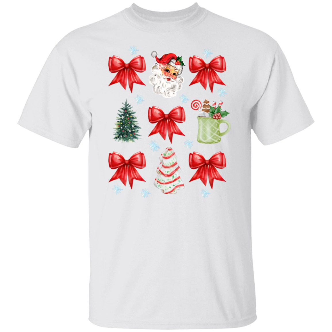 Coquette Bow Red Ribbon Santa T-Shirt / Sweatshirt