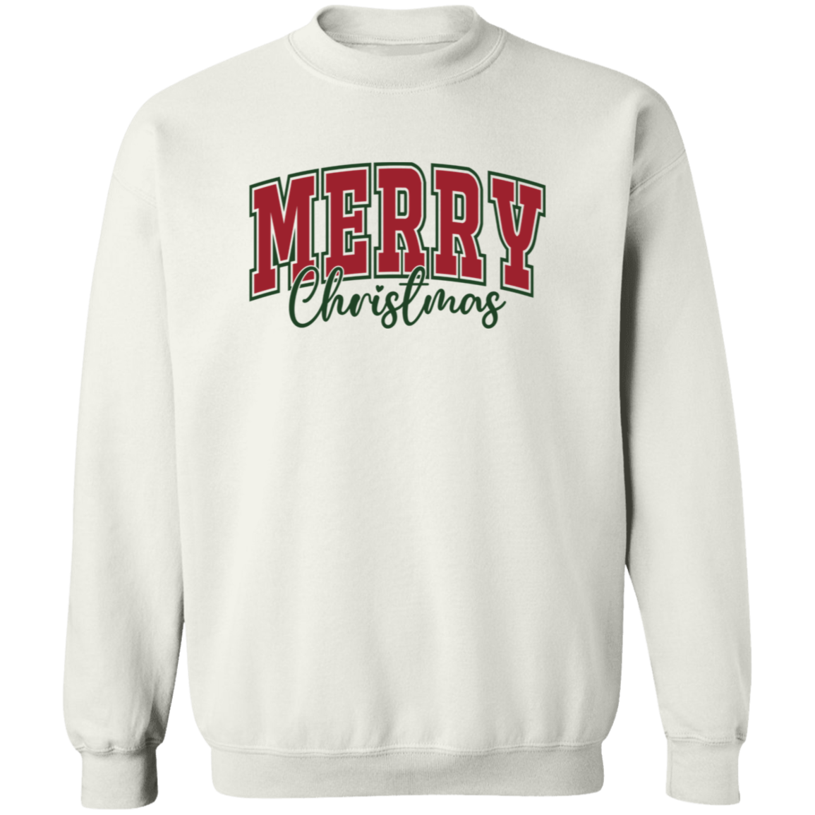 Merry Christmas Sweatshirt | Classic Holiday Crewneck Pullover | Cozy Winter Style