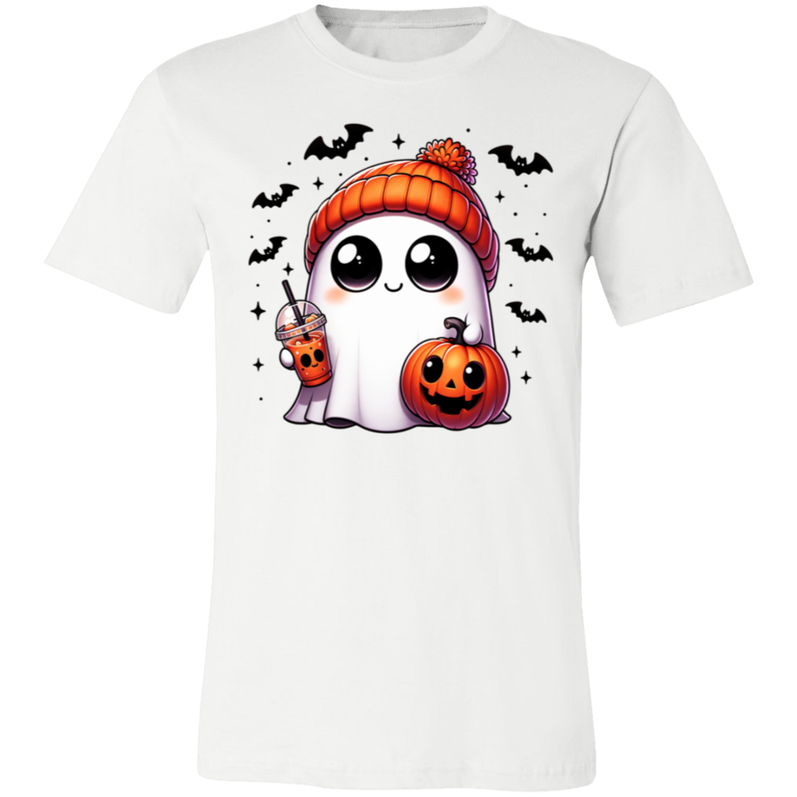 Happy Ghost | Jersey Short-Sleeve T-Shirt | Halloween