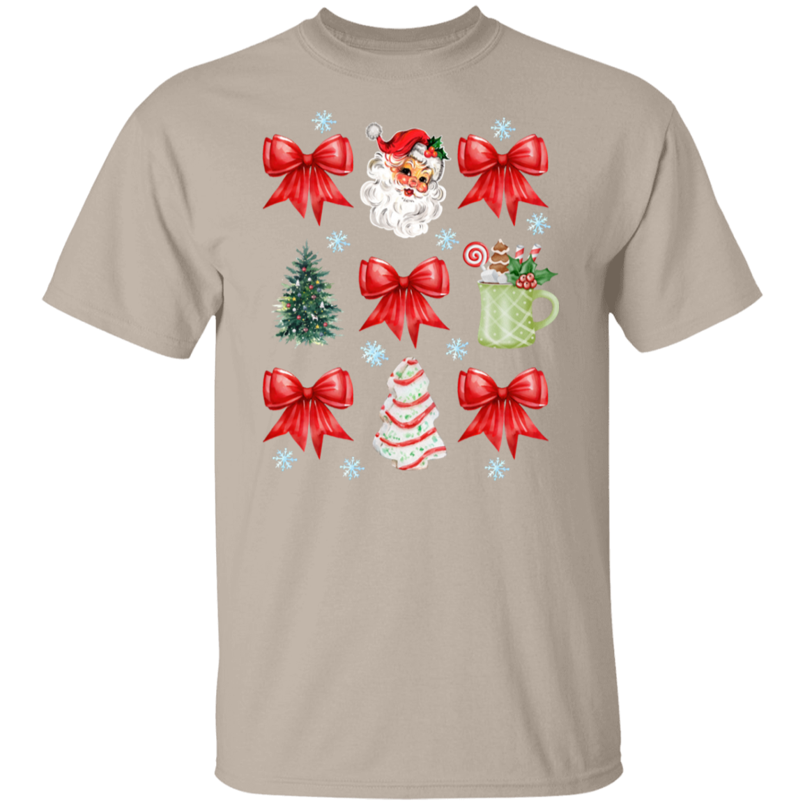 Coquette Bow Red Ribbon Santa T-Shirt / Sweatshirt