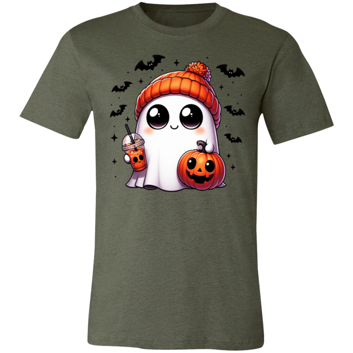 Happy Ghost | Jersey Short-Sleeve T-Shirt | Halloween