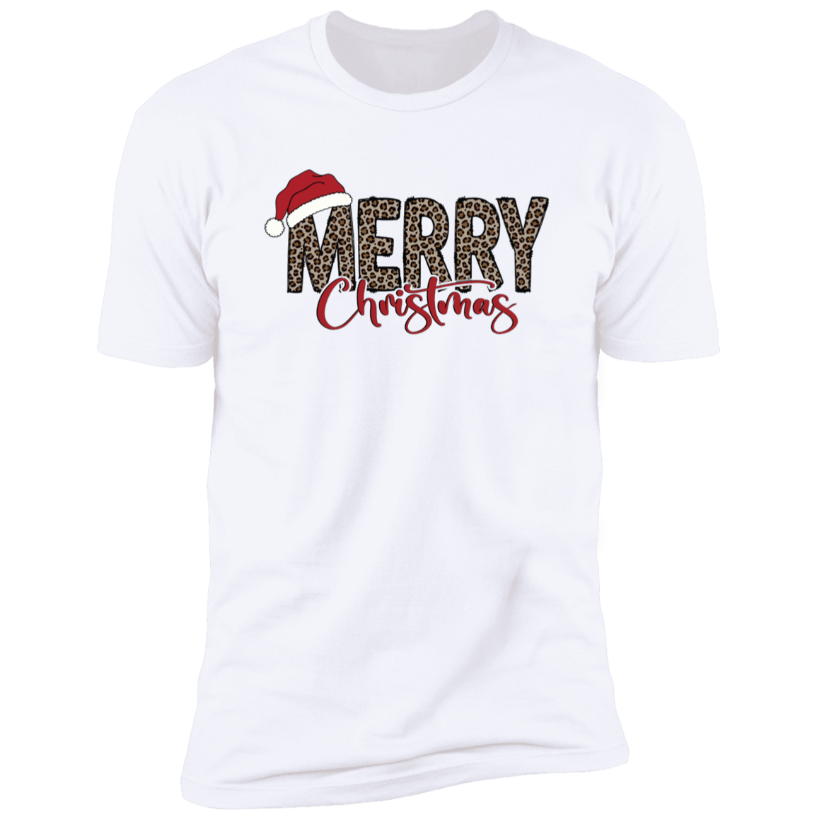 Leopard Merry Christmas | Santa Hat | Tshirt / Sweatshirt