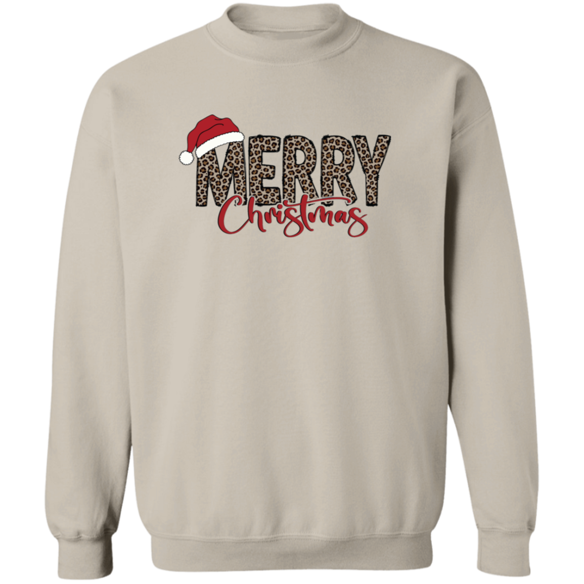 Leopard Merry Christmas | Santa Hat | Tshirt / Sweatshirt