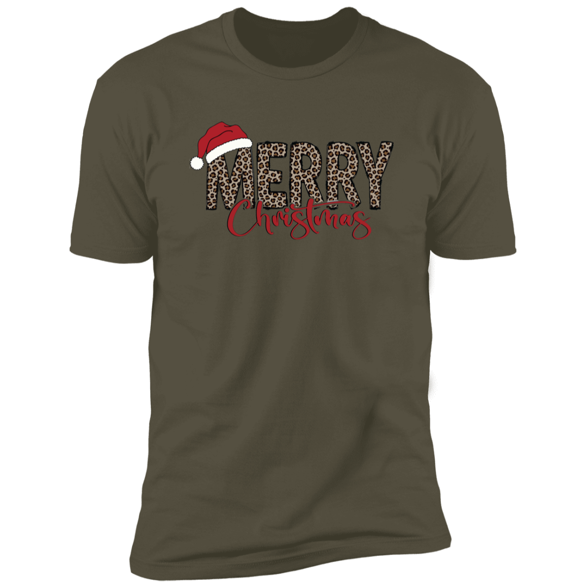 Leopard Merry Christmas | Santa Hat | Tshirt / Sweatshirt