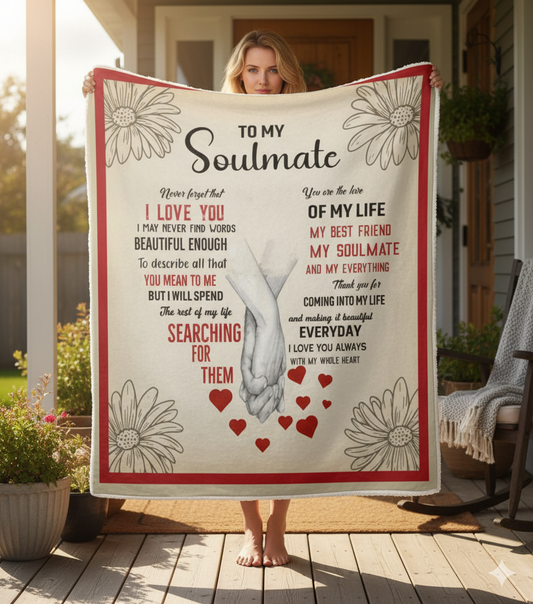 Premium Sherpa Blanket for Your Soulmate | Perfect Gift | Forever Partner