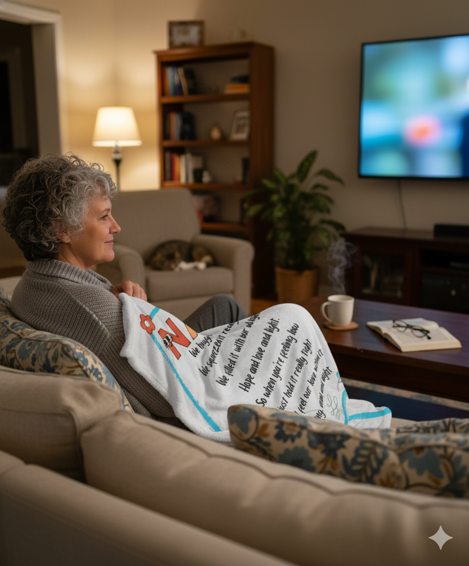 Nana Blanket | Cozy Plush Fleece or Sherpa Throw | 50x60