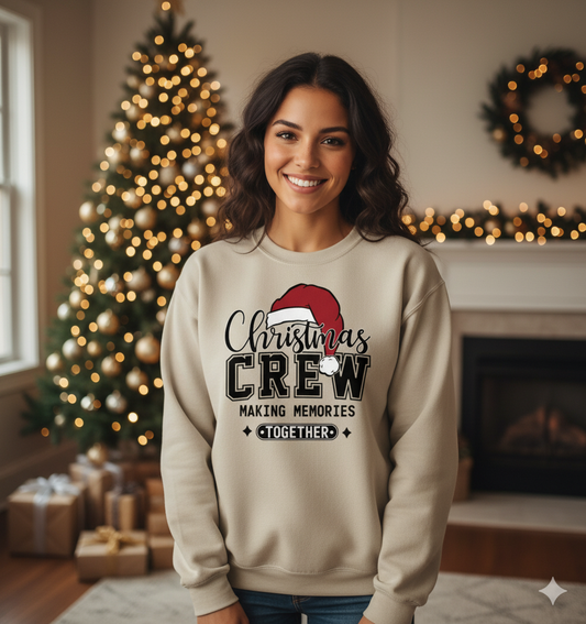 Christmas Crew Sweatshirt or Long Sleeve T-Shirt | Holiday Family Outfit | Making Memories Together