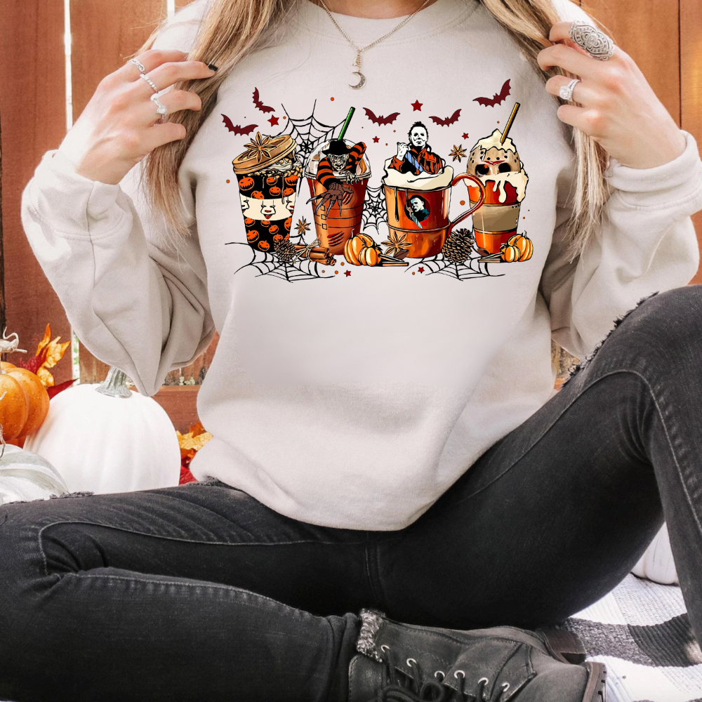 Spooky Halloween Drinks | Crewneck Pullover Sweatshirt