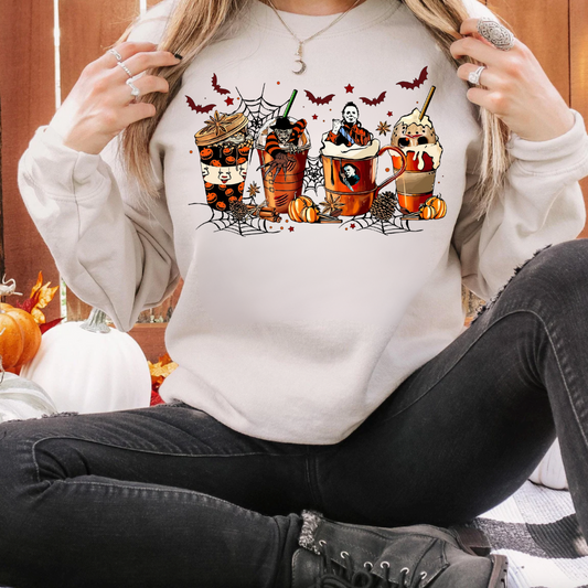 Spooky Halloween Drinks | Crewneck Pullover Sweatshirt