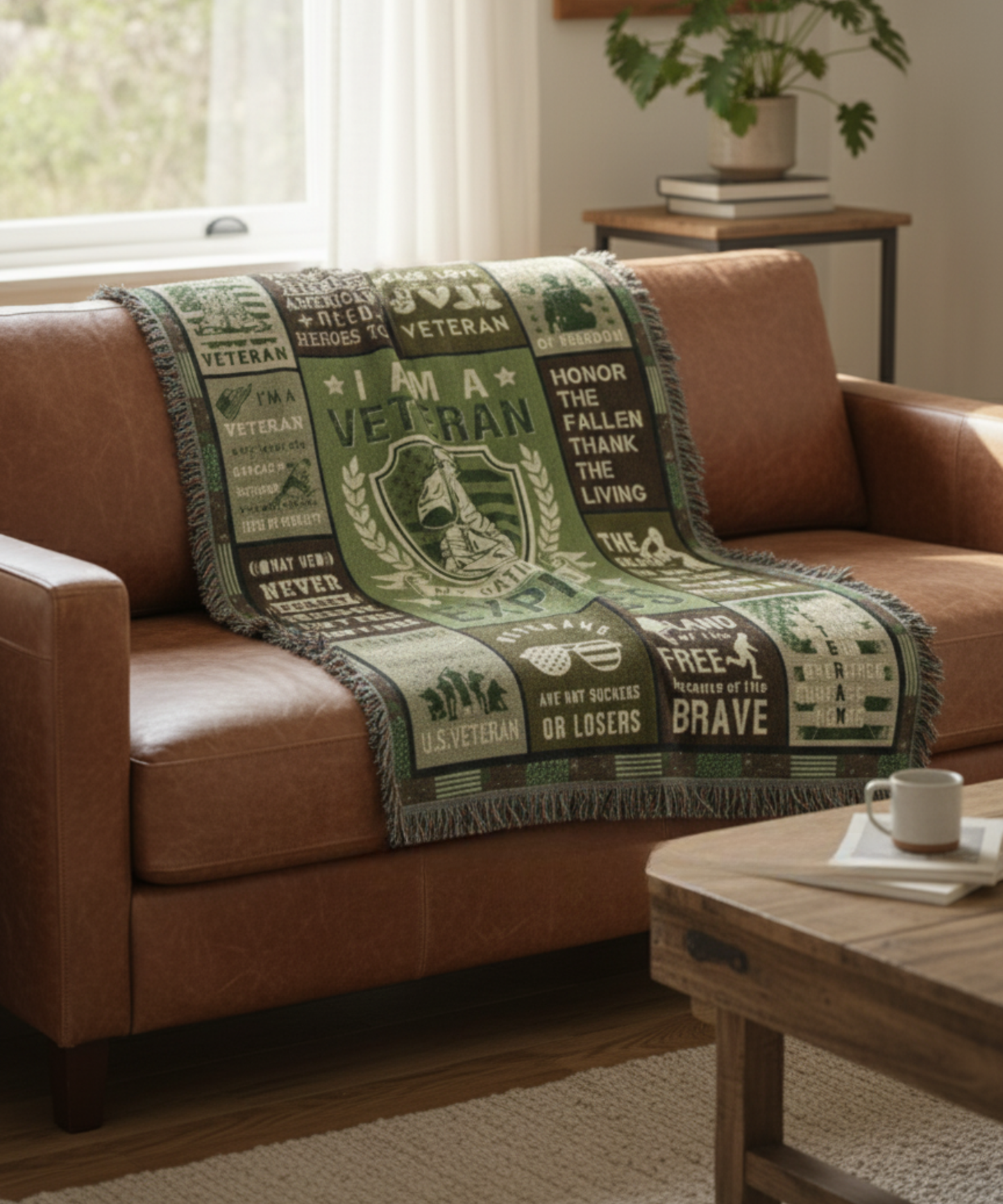 Veterans Honor Woven Tribute Blanket | Heirloom-Style Throw