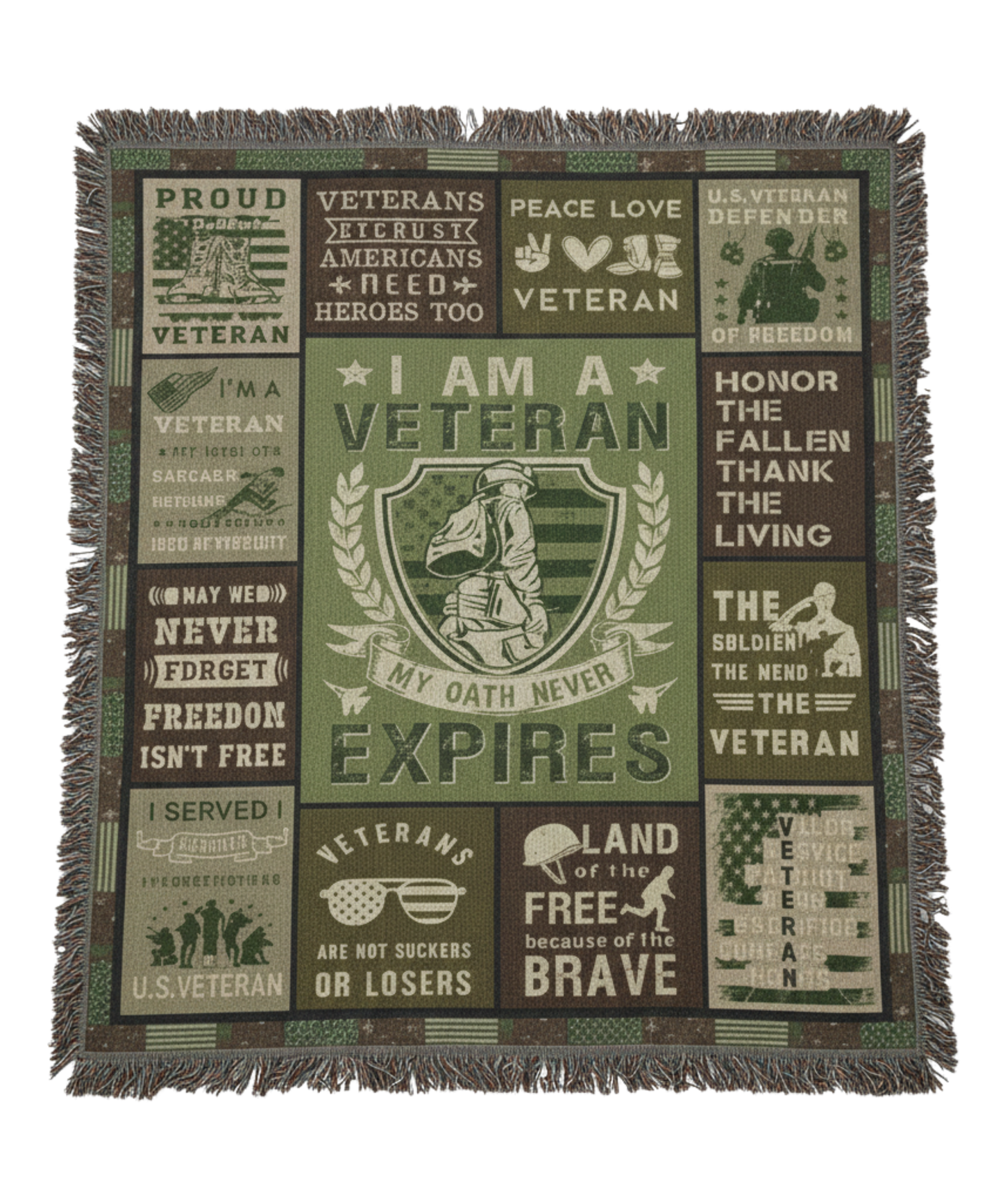 Veterans Honor Woven Tribute Blanket | Heirloom-Style Throw
