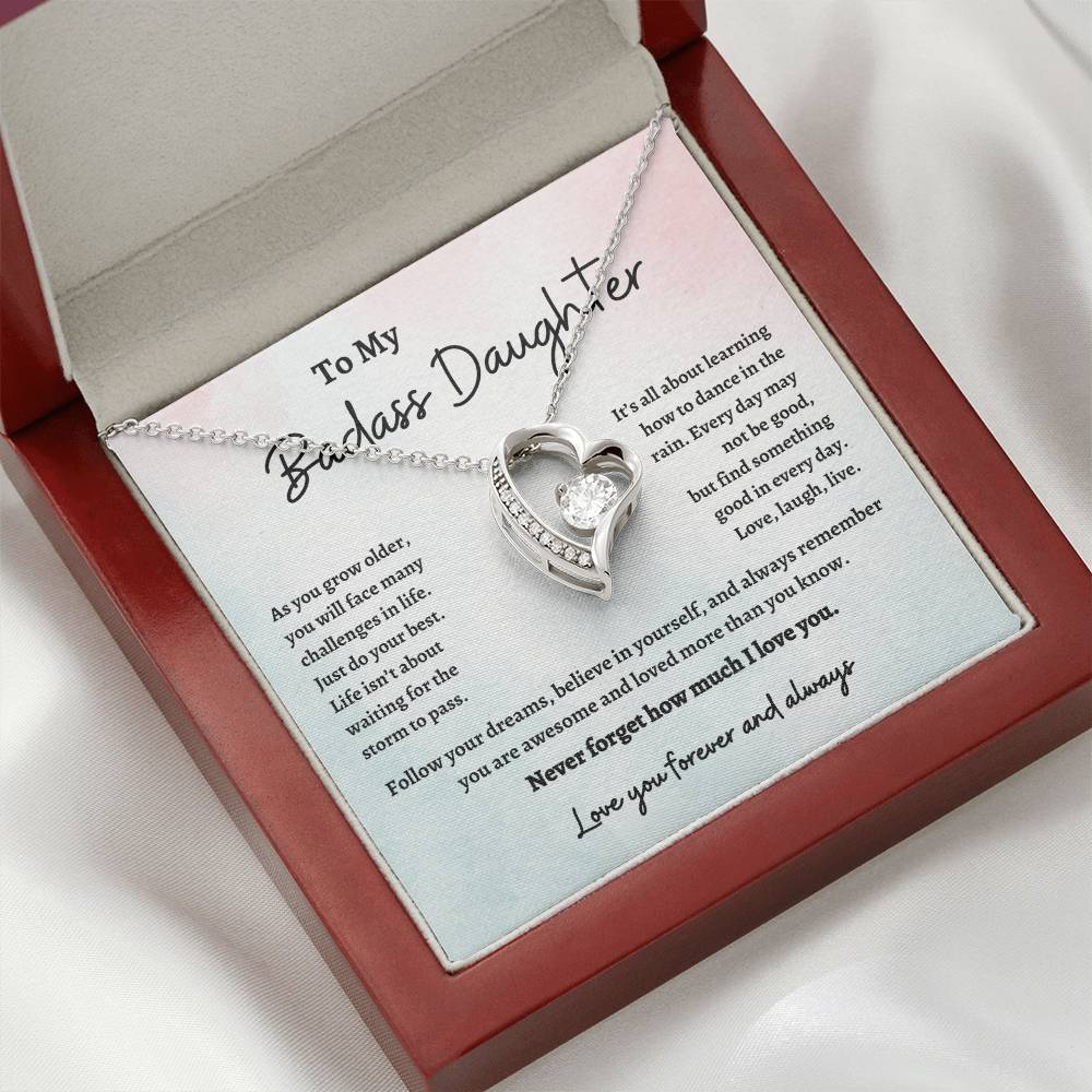 To My Badass Daughter | Forever Love | Necklace
