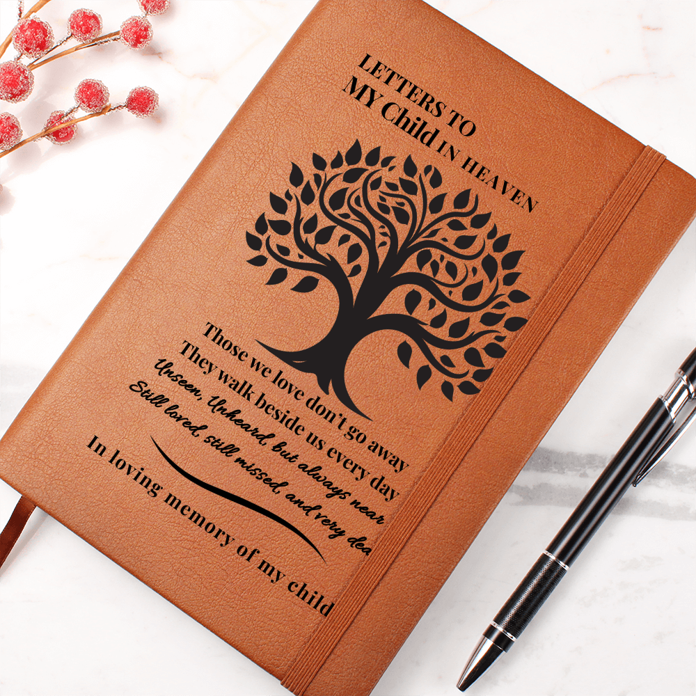 Letters To My Child in Heaven | Vegan Leather Journal | Sympathy Gift |  Remembrance Keepsake