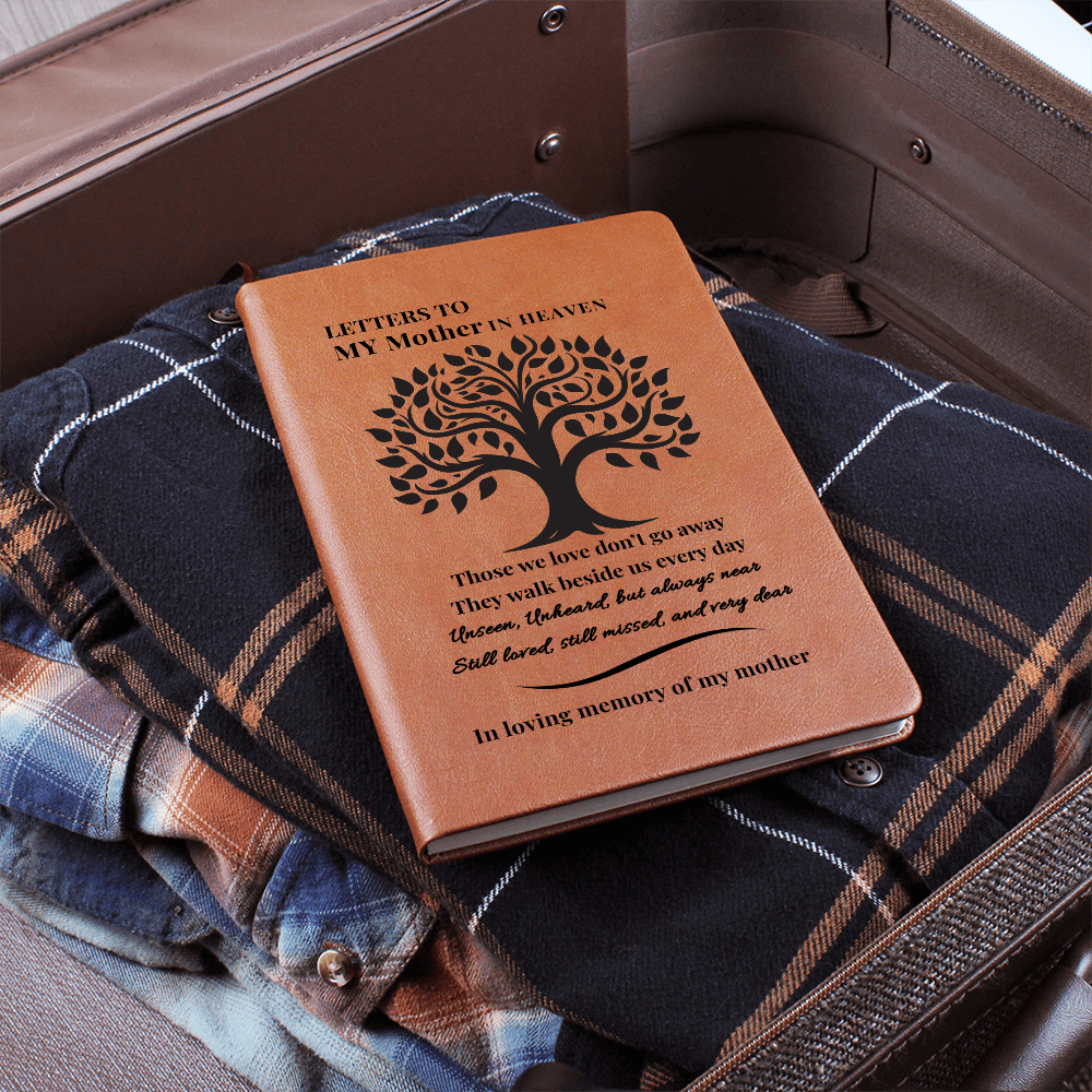 Letters To My Mother in Heaven | Vegan Leather Journal | Sympathy Gift | Remembrance Keepsake