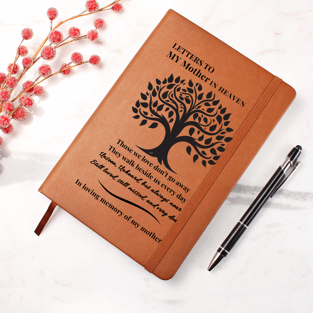 Letters To My Mother in Heaven | Vegan Leather Journal | Sympathy Gift | Remembrance Keepsake
