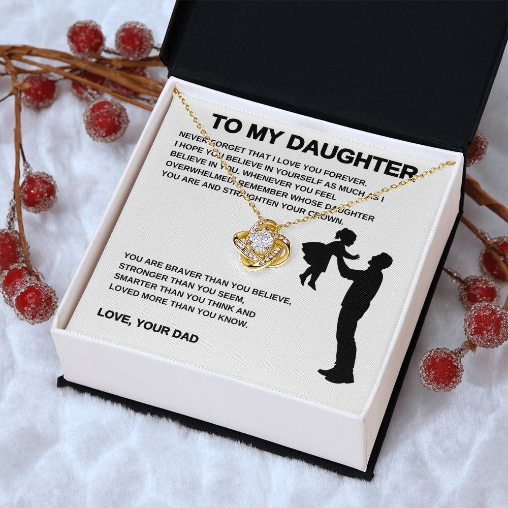 To My Daughter From Dad | Love Knot Necklace